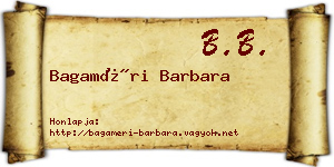 Bagaméri Barbara névjegykártya