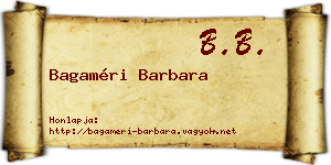 Bagaméri Barbara névjegykártya